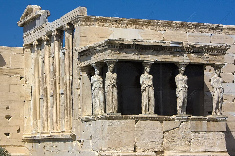 Nền Hiên Caryatid Của Kiến ​​trúc Lịch Sử đền Thờ Erechtheion Hy Lạp Hình Chụp Và Hình ảnh Để Tải Về Miễn Phí - Pngtree